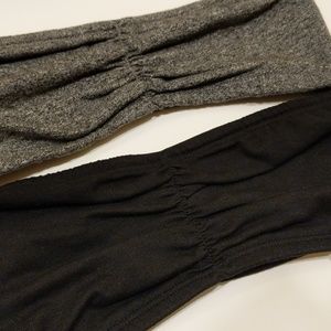 H&M Bandeaus 2 Pair Gray Black New 34 S 4